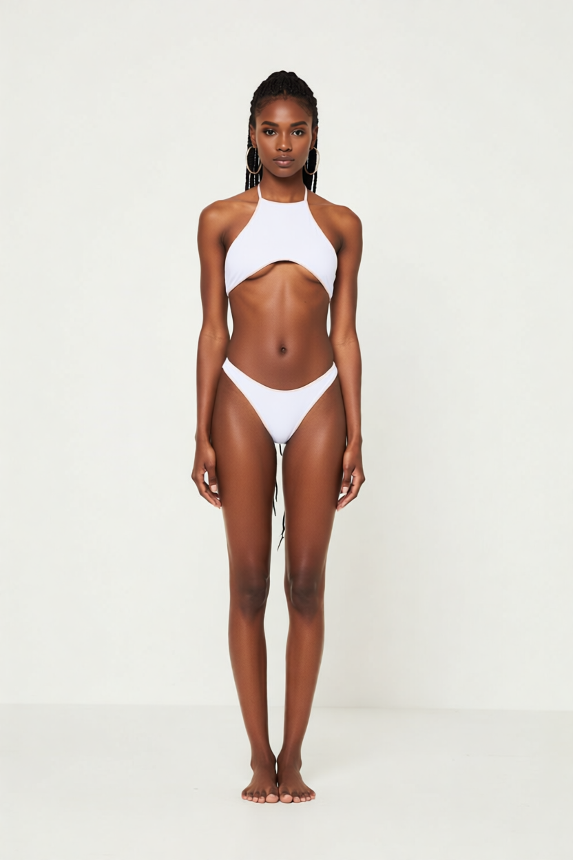 MATTE WHITE KINI TOP